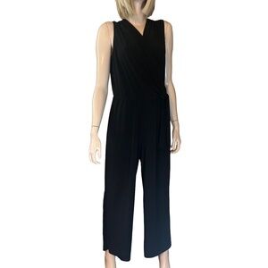 Tahari Jumpsuit Romper 1-Piece Surplice V-Neck Cross Over Front with Tie Waist